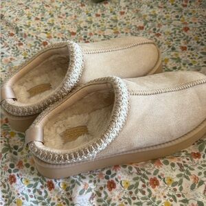 Tan Suede Slip-On Shoes